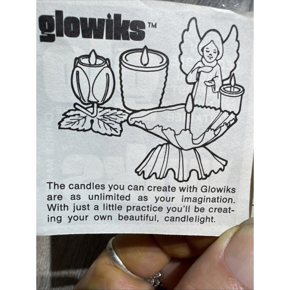 Vintage 1978 box"Glowiks" Creative Candle Makers 800 hrs Pyrex Rare HTF UnCandle - Picture 7 of 7